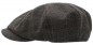 Preview: Newsboy Cap Herringbone Button Ascot grau