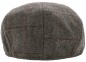 Preview: Newsboy Cap Herringbone Button Ascot grau