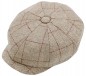 Preview: Newsboy Cap Herringbone Button Ascot in beige