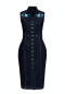 Preview: Queen Kerosin - Sailor Denim Pencil Dress