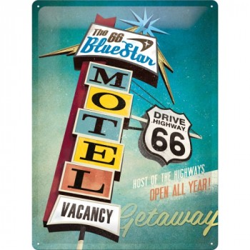 Blechschild 30 x 40cm The 66 Blue Star Motel
