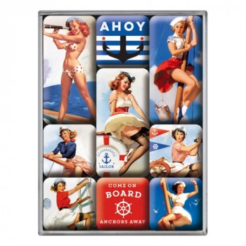 Magnet-Set (9-tlg.) Pin Up - Ahoy