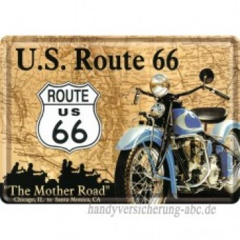 Blechschild 30 x 40cm - Route 66 Mother Road