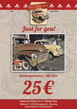 Geschenk Gutschein 'Pickup' 25€