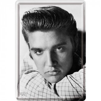 Blechpostkarte - Elvis Portrait