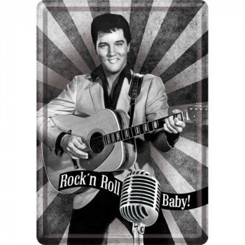 Blechpostkarte - Elvis R´n´R Baby