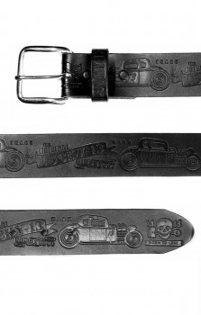 Lucky13 - The COUPE 13 Embossed Leather Belt Ledergürtel schwarz