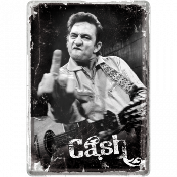 Blechpostkarte Johnny Cash - Finger