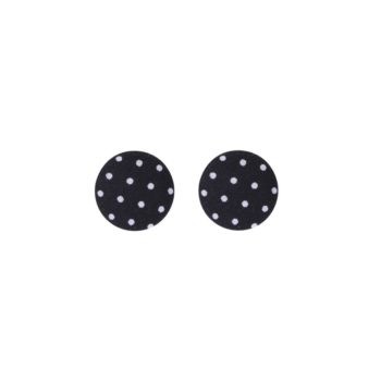 Collectif Accessories - Lois Polka Studs Schwarz / Weiß