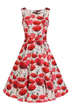 Hearts & Roses - Sweet Poppy Swing Dress