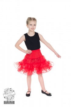 Hearts & Roses - Kinder-Petticoat rot 3-lagig