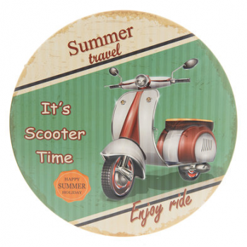 Clayre & Eef - Blechschild Vespa rund