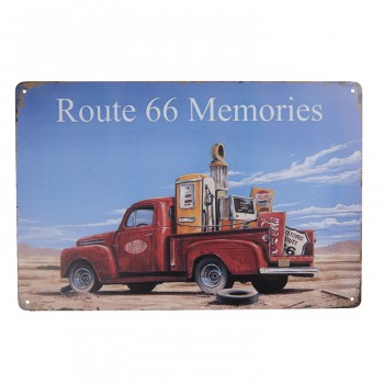 Clayre & Eef - Blechschild 20x30 Route 66 Memories