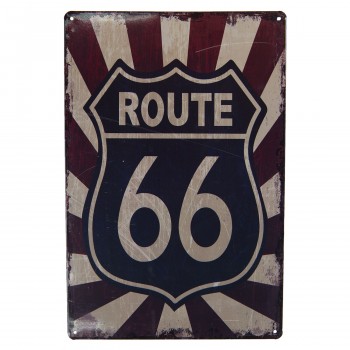 Clayre & Eef - Blechschild 20x30 Route 66