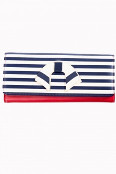 Banned Retro - Vintage Nautical Clutch in rot