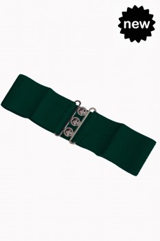 Banned Retro - Stretchgürtel Vintage Stretch Belt in dunkelgrün