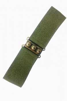 Banned Retro - Stretchgürtel Vintage Stretch Belt in gold