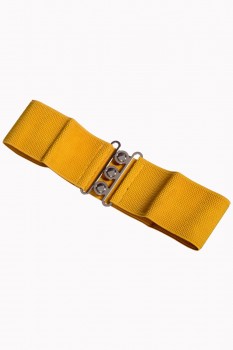 Banned Retro - Stretchgürtel Vintage Stretch Belt in senfgelb