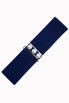 Banned Retro - Stretchgürtel Vintage Stretch Belt in navy