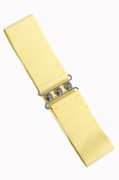 Banned Retro - Stretchgürtel Vintage Stretch Belt in hellgelb