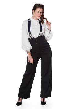 Banned Retro - Girl Boss Trousers black