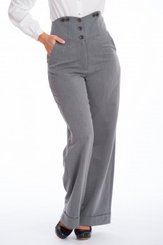 Banned Retro - Girl Boss Trousers grey