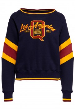 Queen Kerosin – Boyfriend Pullover "L.A.Q" navy