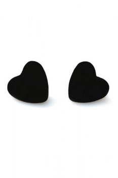 Collectif Accessories - Velvet Heart Studs Ohrstecker schwarz