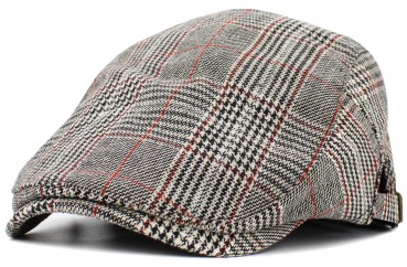 Classic Newsboy Cap IVY Schiebermütze schwarz braun 232