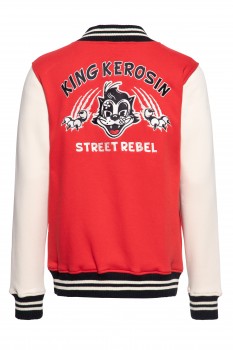 King Kerosin – College Sweatjacke »Street Rebel« - rot