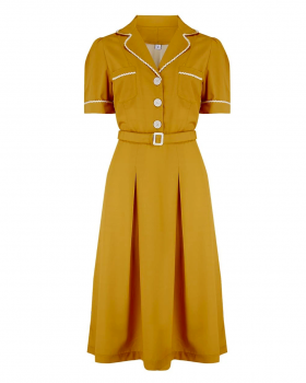 Rock´n´Romance - Kitty Shirtwaister Dress in Mustard