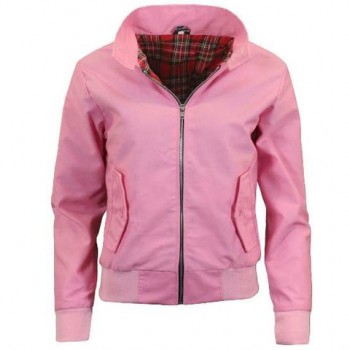 Ladies Classic Vintage Harrington Jacket in pink