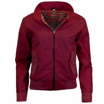 Ladies Classic Vintage Harrington Jacket in weinrot