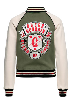 Queen Kerosin - College Sweatjacke »Queen of Liberty« in grün