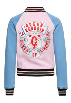 Queen Kerosin - College Sweatjacke »Queen of Liberty« in rosa