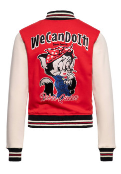 Queen Kerosin - College Sweatjacke »We can do it!« in rot