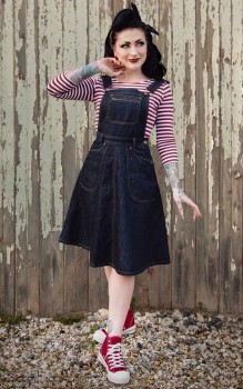 Rumble59 - Denim Latzkleid Rocking Rosie