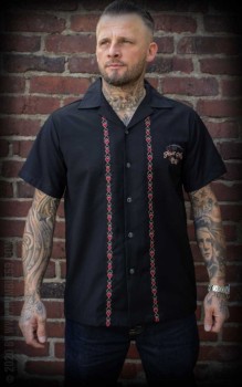 Rumble59 - Lounge Shirt Four Aces - schwarz