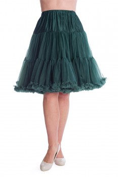 23" - Banned Retro - Petticoat Starlite Bottle Green - ca. 59cm