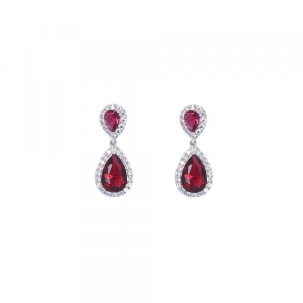 Collectif Accessories - Yvonne Earrings in Red