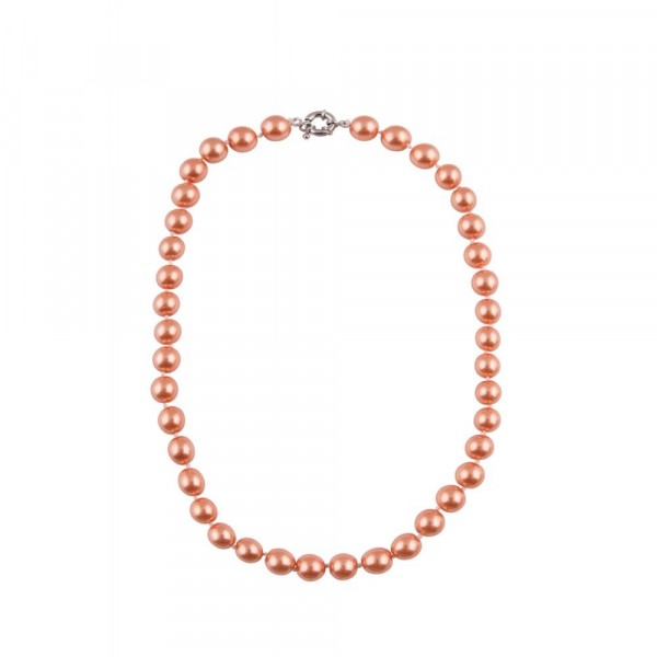 Collectif - Dainty Pearl Necklace Peach Perlenkette