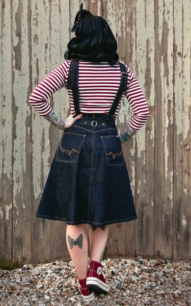 Rumble59 - Denim Latzkleid Rocking Rosie